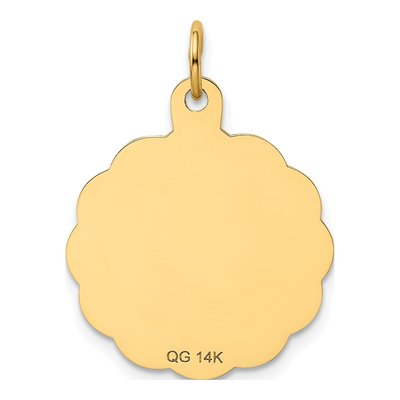 14K Yellow Gold Baseball Disc Charm – view 4