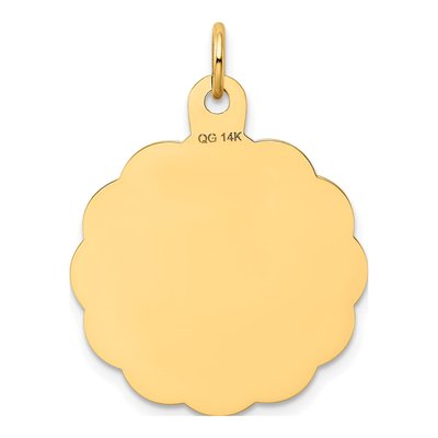 14K Yellow Gold Wedding Bells Disc Charm – view 5