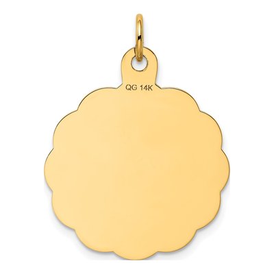 14K Yellow Gold Wedding Bells Disc Charm – view 5