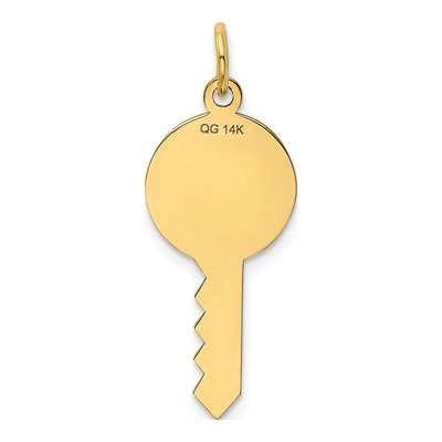 14K Yellow Gold Flat Key Charm – view 5