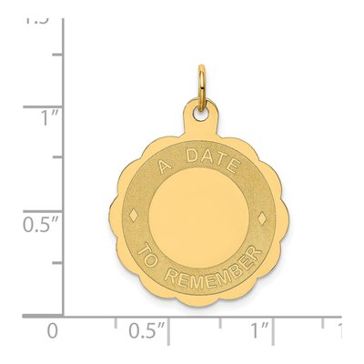 14K Yellow Gold Date Disc Charm – view 4