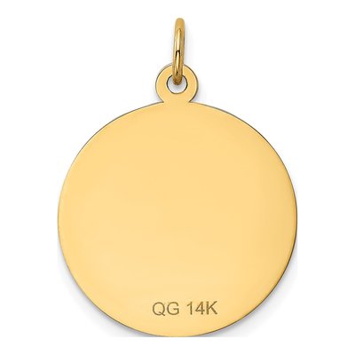 14K Yellow Gold Engravable Date Disc Charm – view 5