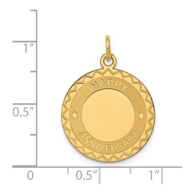 14K Yellow Gold Happy Anniversary Disc Charm – view 4