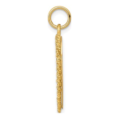 14K Yellow Gold 10th Anniversary Heart Charm – view 3