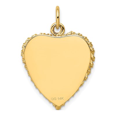 14K Yellow Gold 10th Anniversary Heart Charm – view 5