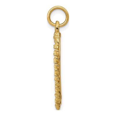 14K Yellow Gold 20th Anniversary Heart Charm – view 3
