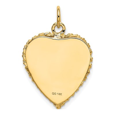 14K Yellow Gold 20th Anniversary Heart Charm – view 5