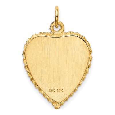 14K Yellow Gold 50th Anniversary Heart Charm – view 5