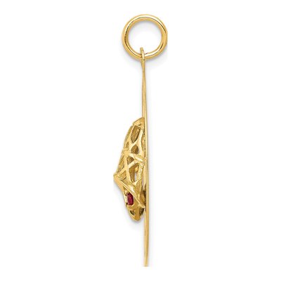 14K Yellow Gold CZ Happy Anniversary Disc Charm – view 3