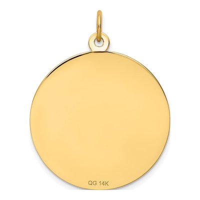 14K Yellow Gold CZ Happy Anniversary Disc Charm – view 4