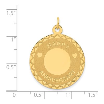 14K Yellow Gold Happy Anniversary Disc Charm – view 4