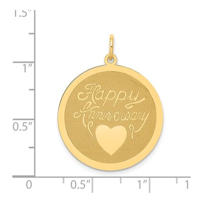 14K Yellow Gold Happy Anniversary Disc Charm – view 4