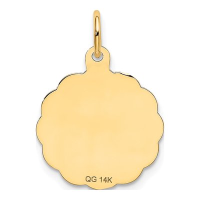 14K Yellow Gold Grandpa Disc Number 1 Charm – view 5