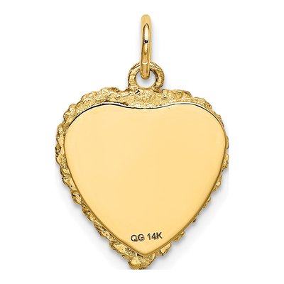 14K Yellow Gold Granddaughter Heart Number 1 Charm – view 5