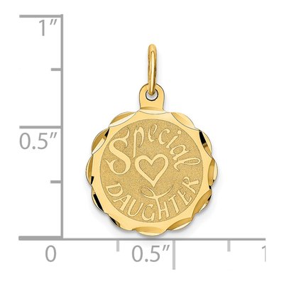 14K Yellow Gold Special Daughter Disc Charm – view 4