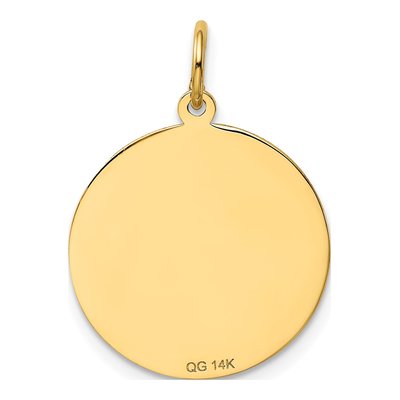 14K Yellow Gold DAD Disc Number 1 Charm – view 5