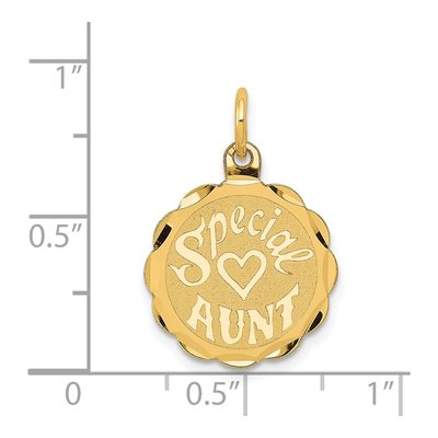 14K Yellow Gold Special Aunt Disc Charm – view 4