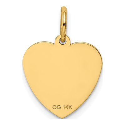 14K Yellow Gold Goddaughter Heart Disc Number 1 Charm – view 5
