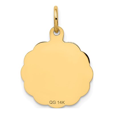 14K Yellow Gold Godmother Disc Number 1 Charm – view 5
