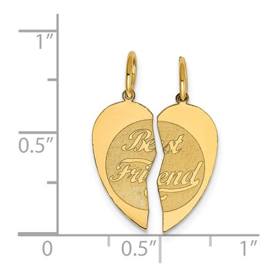 14K Yellow Gold Best Friend 2-Piece Set Charm – view 4