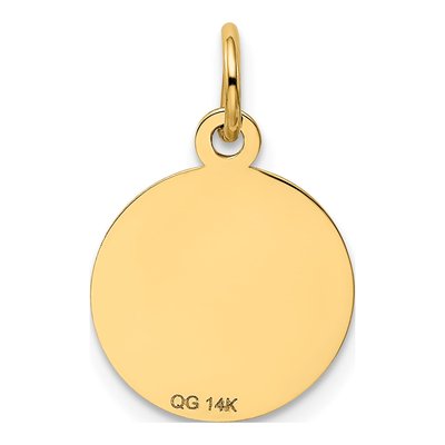 14K Yellow Gold Graduation Cap Disc Charm – view 5