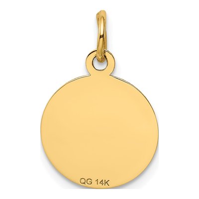 14K Yellow Gold Graduation Cap Disc Charm – view 5