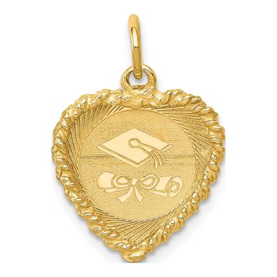 14K Yellow Gold Graduation Cap Charm