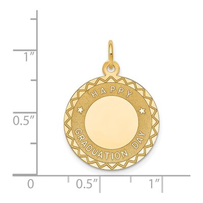 14K Yellow Gold Graduation Disc Pendant – view 4