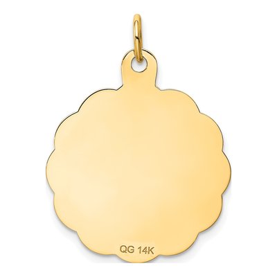 14K Yellow Gold Graduation Diploma Disc Pendant – view 5