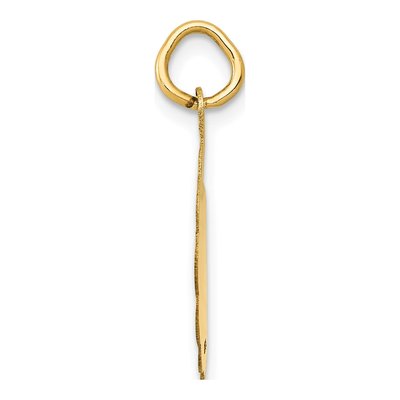 14K Yellow Gold It's GIRL Scalloped Disc Charm – view 3