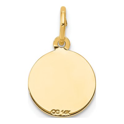 14K Yellow Gold Holy Communion Round Disc Charm – view 5