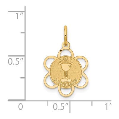 14K Yellow Gold Holy Communion Disc Charm – view 4