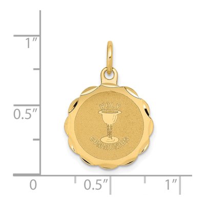 14K Yellow Gold Holy Communion Disc Charm – view 4