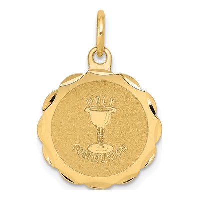 14K Yellow Gold Holy Communion Disc Charm