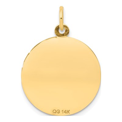 14K Yellow Gold Holy Communion Round Disc Pendant – view 5