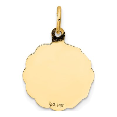 14K Yellow Gold Confirmation Dove Disc Pendant – view 5