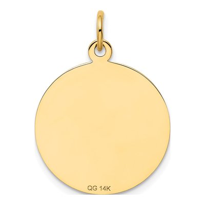 14K Yellow Gold Confirmation Cross Disc Charm – view 5