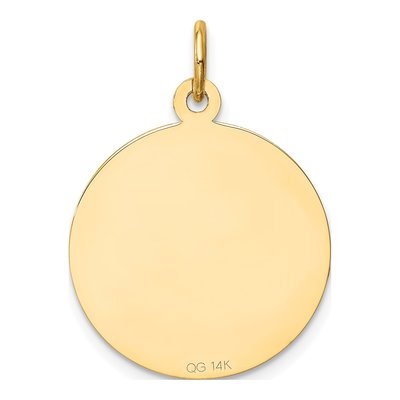 14K Yellow Gold Confirmation Dove Disc Pendant – view 5