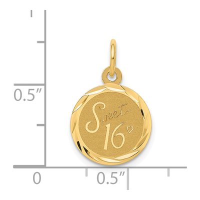 14K Yellow Gold Sweet Disc Charm – view 4