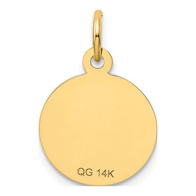 14K Yellow Gold Sweet Disc Charm – view 5