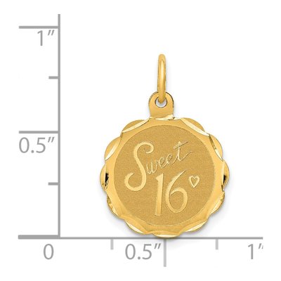 14K Yellow Gold Sweet Disc Charm – view 4