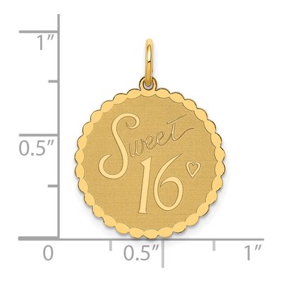 14K Yellow Gold Sweet Disc Charm – view 4
