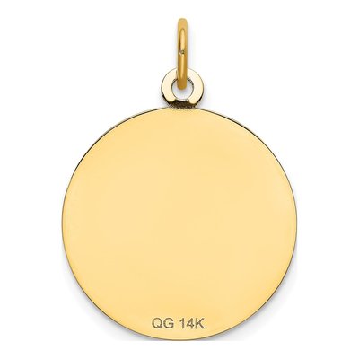 14K Yellow Gold CZ Happy Birthday Disc Charm – view 4
