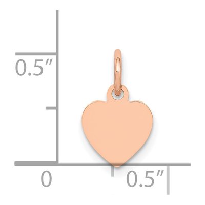 14K Rose Gold Heart Disc Pendant – view 4
