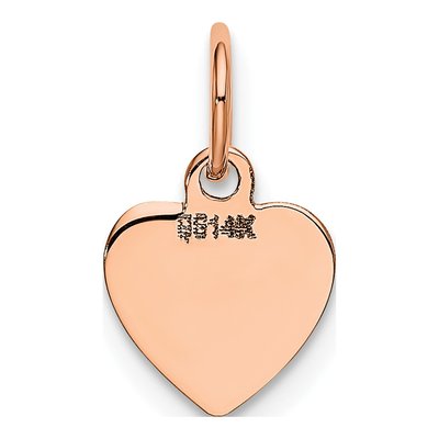 14K Rose Gold Heart Disc Pendant – view 5