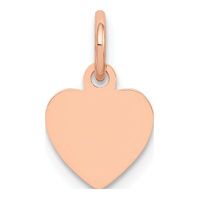 14K Rose Gold Heart Disc Pendant