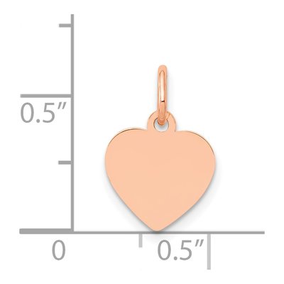 14K Rose Gold Heart Disc Pendant – view 4