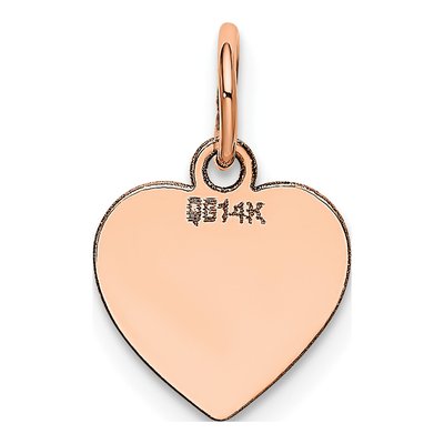 14K Rose Gold Heart Disc Pendant – view 5
