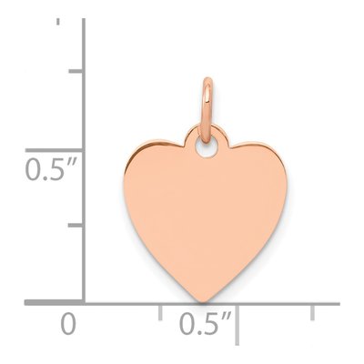 14K Rose Gold Heart Disc Pendant – view 5