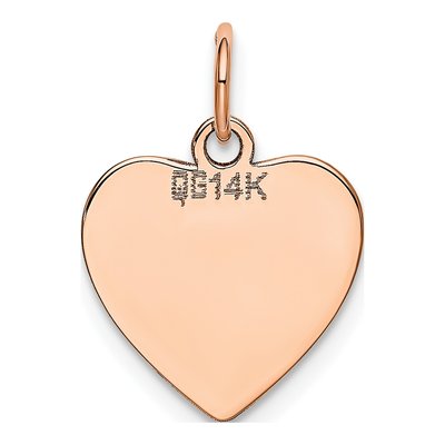14K Rose Gold Heart Disc Pendant – view 6